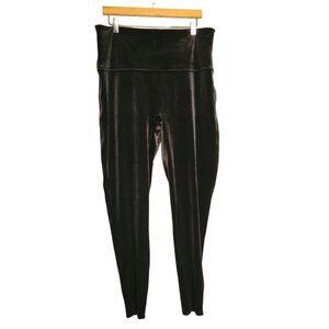 Spanx Women's 3X Velour Velvet High Rise Leggings Shapewear Black